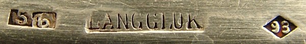 Mark for silver-plated items produced by Langglk company