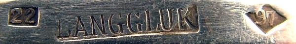 Mark for silver-plated items produced by Langglk company