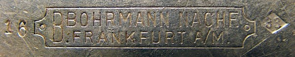 The B.Bohrmann Nachfolger mark for silver-plated items used in 1930-1940 period