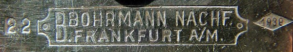 The B.Bohrmann Nachfolger mark for silver-plated items used in 1930-1940 period