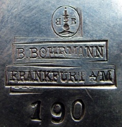 B.Bohrmann company non-silvered HOLLOW WARE, mark c.1876