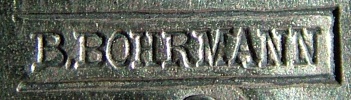 B.Bohrmann company non-silvered HOLLOW WARE, mark c.1876
