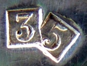Bohrmann company silver-plated HOLLOW WARE, mark c.1887 - 1895