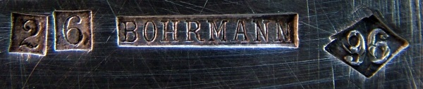 Bohrmann company silver-plated HOLLOW WARE, mark 1895 - 1899