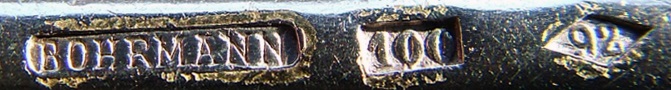 Bohrmann company silver-plated CUTLERY, mark c.1887 - 1895