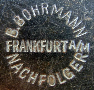 Bohrmann company non-silvered HOLLOW WARE, mark 1899 - 1930