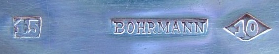 Bohrmann company SMALL items of silver-plated HOLLOW WARE, mark 1899 - 1930