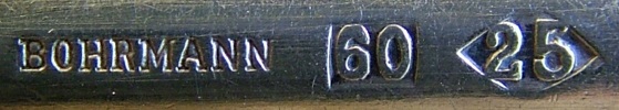 Bohrmann company silver-plated CUTLERY, mark 1899 - 1930