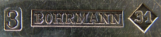 Bohrmann company SMALL items of silver-plated HOLLOW WARE, mark 1930 - 1940