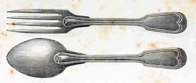 'Filet' (or 'Chinon') model of Christofle cutlery