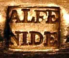 The rectangular box with the inscription ALFÉNIDE, used by Manufacture de L'Alfénide between 1888 and 1931 The rectangular box with the inscription ALFÉNIDE, used by Manufacture de L'Alfénide between 1888 and 1931