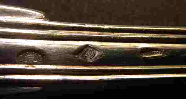 Disposition of marks on silver-plated Christofle cutlery produced between c.1844 and c.1859 Disposition of marks on silver-plated Christofle cutlery produced between c.1844 and c.1859