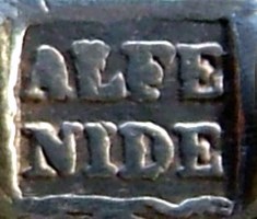 The box with the inscription ALFNIDE, used between 1862 and 1877