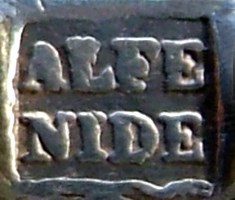 The box with the inscription ALFÉNIDE, used between 1862 and 1877