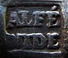 The box with the inscription ALFÉNIDE, used between 1862 and 1877