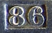 The production year marking on silver-plated Christofle cutlery between 1877 and 1899