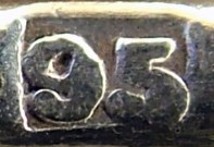 The production year marking on silver-plated Christofle cutlery between 1877 and 1899