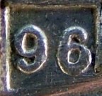 The production year marking on silver-plated Christofle cutlery between 1877 and 1899