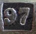 The production year marking on silver-plated Christofle cutlery between 1877 and 1899