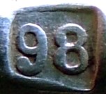 The production year marking on silver-plated Christofle cutlery between 1877 and 1899