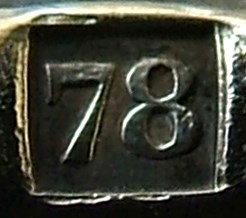 The production year marking on silver-plated Christofle cutlery between 1877 and 1899