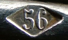 The production year marking on silver-plated Christofle cutlery between c.1844 and c.1859