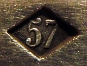 The production year marking on silver-plated Christofle cutlery between c.1844 and c.1859