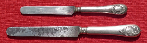 Two similar ARMAND FRENAIS knives with different inscriptions