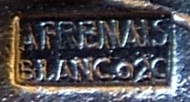 Mark for large/special pieces of cutlery manufactured using  alfenide as a base metal for silvering