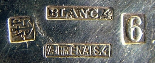 late mark for flat/hollow ware pieces made from mtal blanc after c.1902