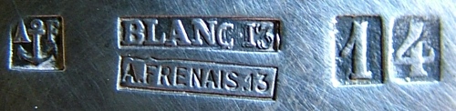 late mark for flat/hollow ware pieces made from mtal blanc after c.1902