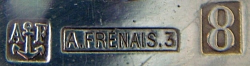 late mark for flat/hollow ware items made from mtal extra-blanc after c.1902