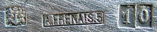 late mark for flat/hollow ware items made from mtal extra-blanc after c.1902