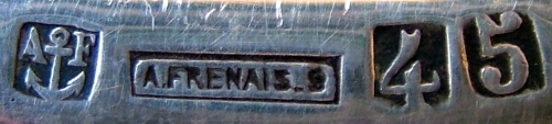 late mark for flat/hollow ware items made from mtal extra-blanc after c.1902