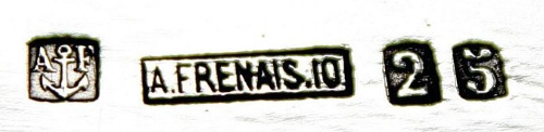 late mark for flat/hollow ware items made from mtal extra-blanc after c.1902