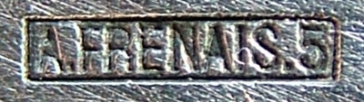 late mark for flat/hollow ware items made from mtal extra-blanc after c.1902