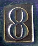 late mark for flat/hollow ware items made from mtal extra-blanc after c.1902