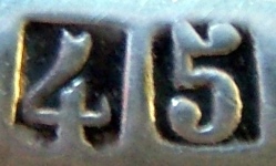late mark for flat/hollow ware items made from mtal extra-blanc after c.1902