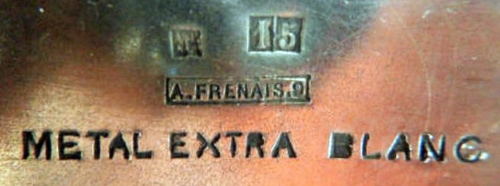 late mark for flat/hollow ware items made from mtal extra-blanc after c.1902