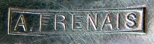 Mark for the items made of polished pure mtal extra-blanc (low-quality nickel silver) during 1890-1913