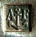 mark for the silver-plated ARMAND FRENAIS items made of tin-containing alloy PARISIEN METAL during 1890-1913