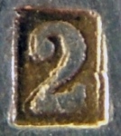 Mark for large/special pieces of cutlery manufactured using mtal extra-blanc as a base metal for silvering