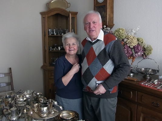 Polish collector Walenty Krlikowski with his wife Elżbieta