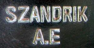 Szandrik mark consisting of the simple one-word inscription SZANDRIK
