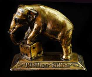 Silver-plated Wellner elephant figurine