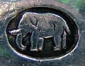 Fragment of a Wellner cutlery mark found on the Art Nouveau ladle