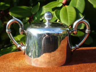 Wellner silver-plated sugar bowl, produced n 1895-1907