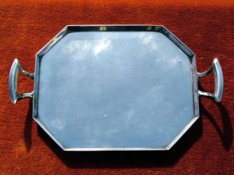 Wellner silver-plated small coffee-tray, made circa 1907