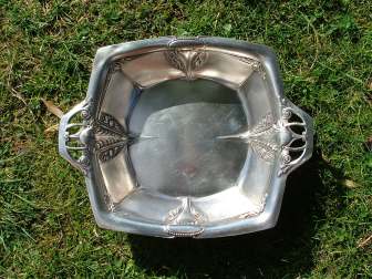 Wellner silver-plated Art Nouveau style bowl, made in 1907-1914