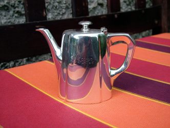 Wellner silver-plated small 12 cl creamer with the inscription Caf Corso Frankfurt am Main produced around 1920